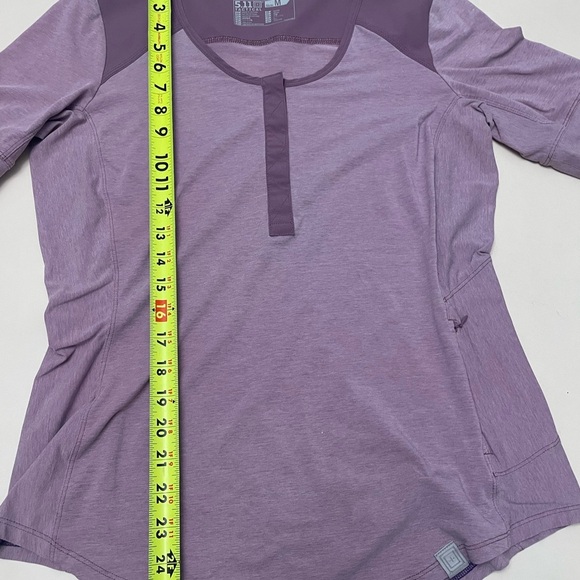 5.11 Tactical Women's Willow Henley Training Top Purple Stretch Fabric Size M - Picture 7 of 7